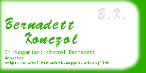 bernadett konczol business card