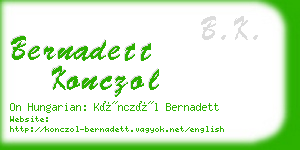 bernadett konczol business card